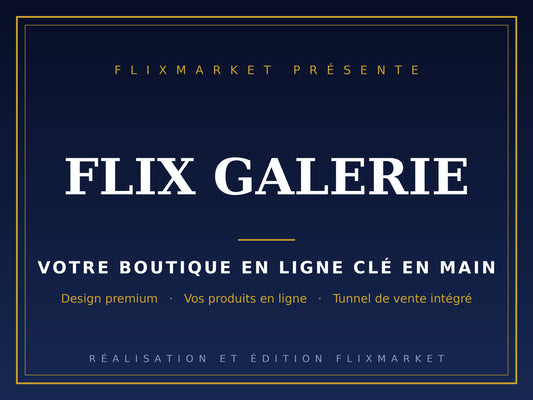 FLIX GALERIE — Votre boutique en ligne clé en main